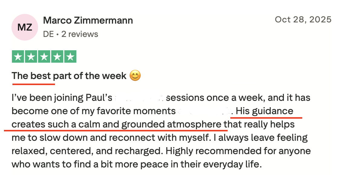 Trustpilot review by Marco Zimmermann – The best part of the week